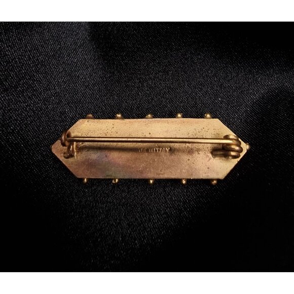 Vintage 1930s Italian Micromosaic Brooch Handcrafted With Intricate Floral Desig - Picture 5 of 5